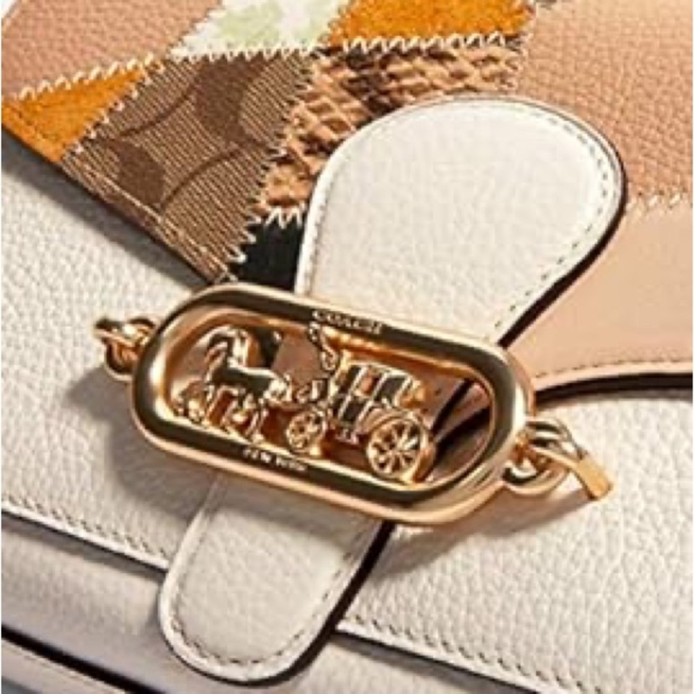 Coach Jade Messenger Bag With Patchwork & Crossbo… - image 8